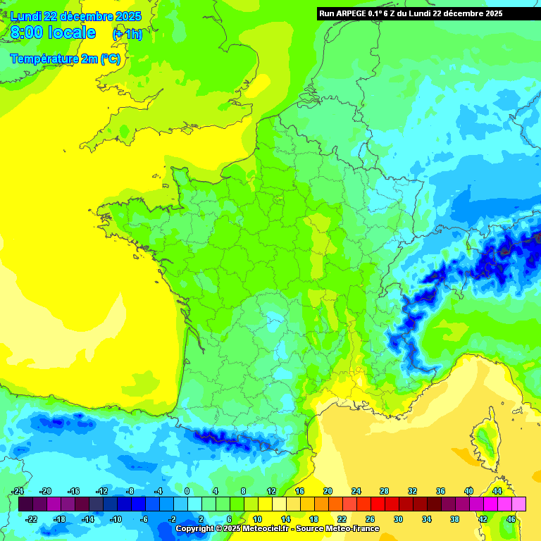 Animation baisse des températures Noël